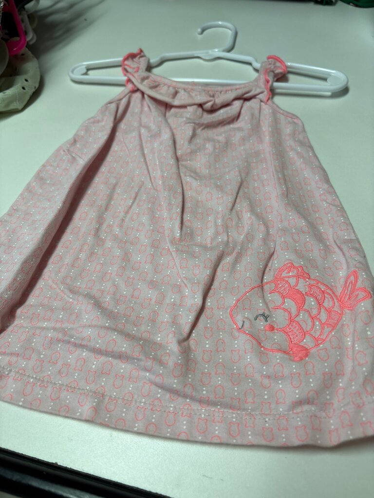 Pink Fish Pattern Dress