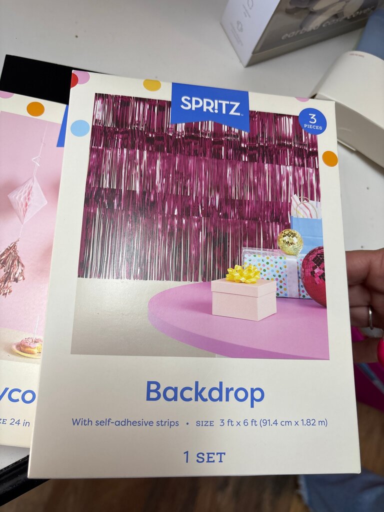 Spritz Pink Foil Backdrop Set