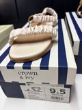 Crown & Ivy Women's Cream Newport Sandals