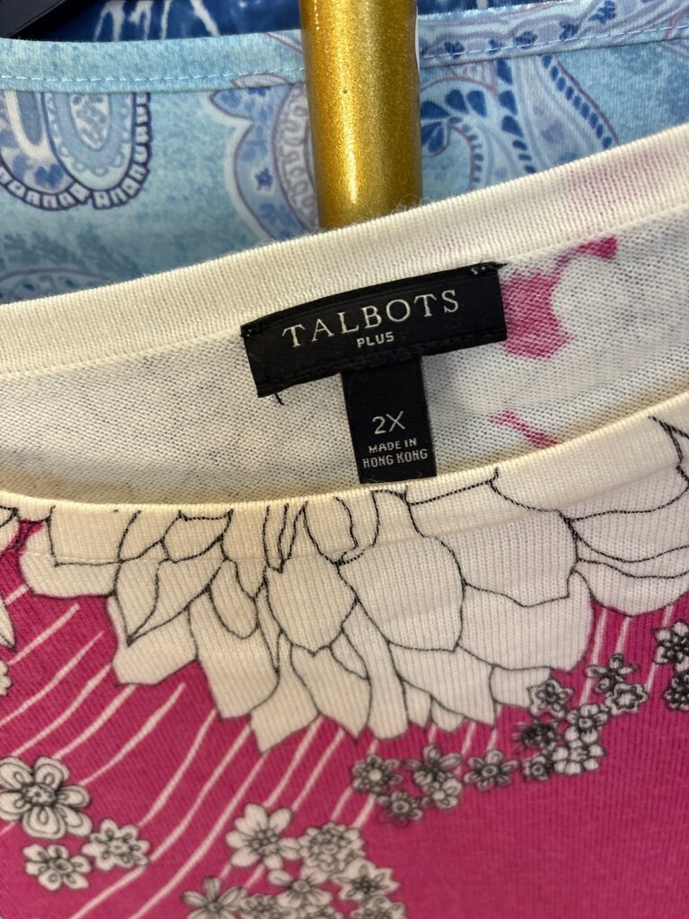 Talbots Plus Size Floral Print Top