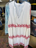 Crown & Ivy Embroidered White Dress