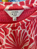 Crown & Ivy Women's 2X Floral Print Top