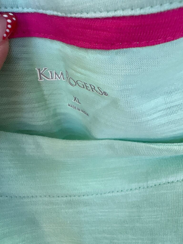 Kim Rogers Pineapple Embroidered Tee