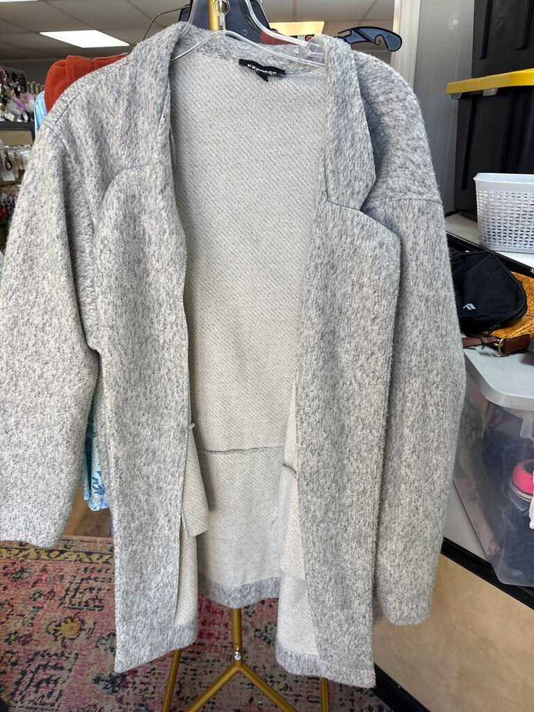 Women's Grey Cardigan Sweater