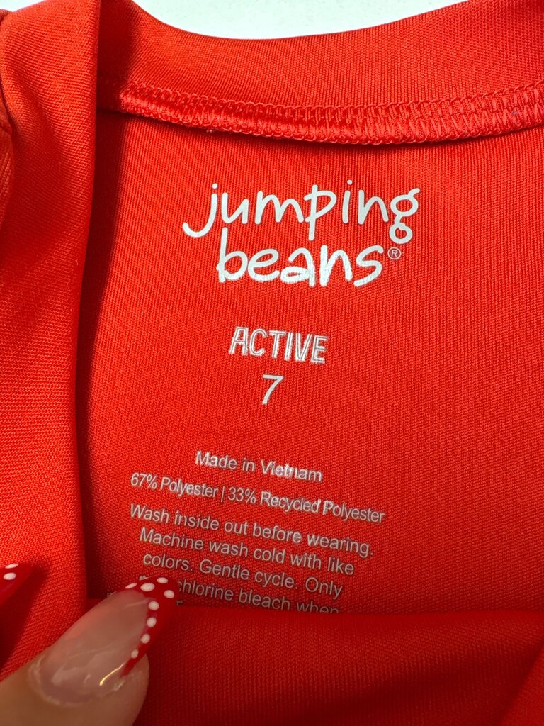 Jumping Beans Active Red Baseball Shirt Size 7
