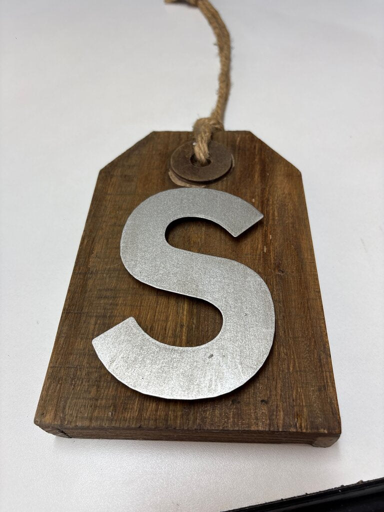 Rustic Wooden Letter S Wall Decor