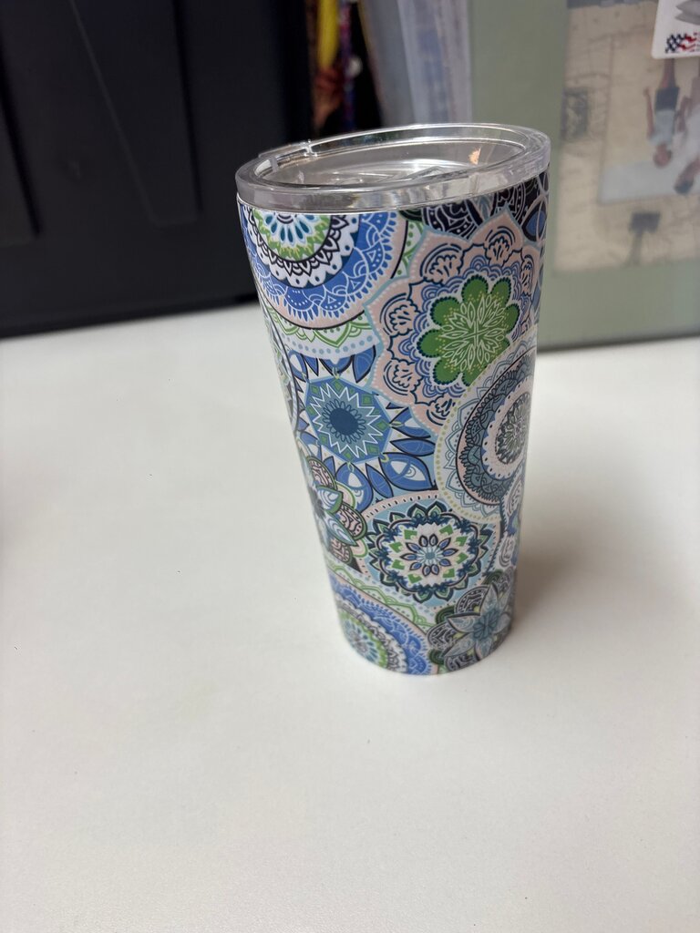 Insulated Tumbler with Mandala Pattern