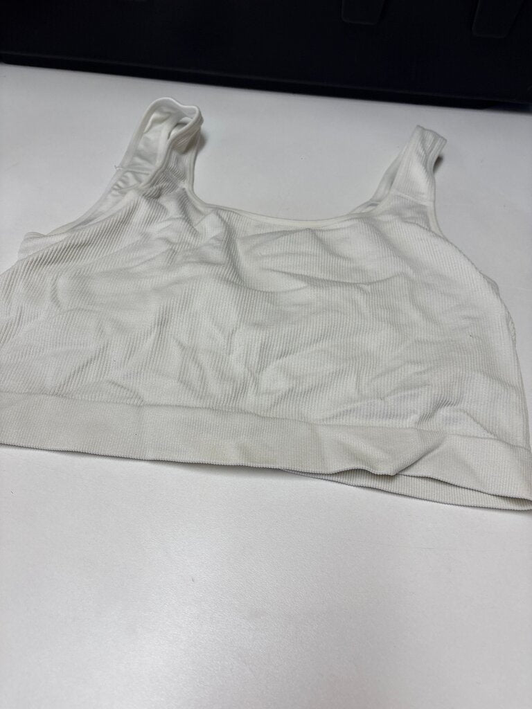 Women’s Ribbed White Bralette
