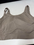Ribbed Sports Bra in Taupe