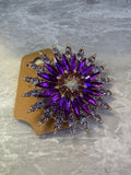 Purple Starburst Brooch