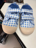 Blue Gingham Toddler Shoes