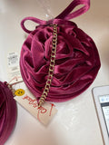 Candy Rose Velvet Purse