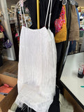 White Fringe Dress