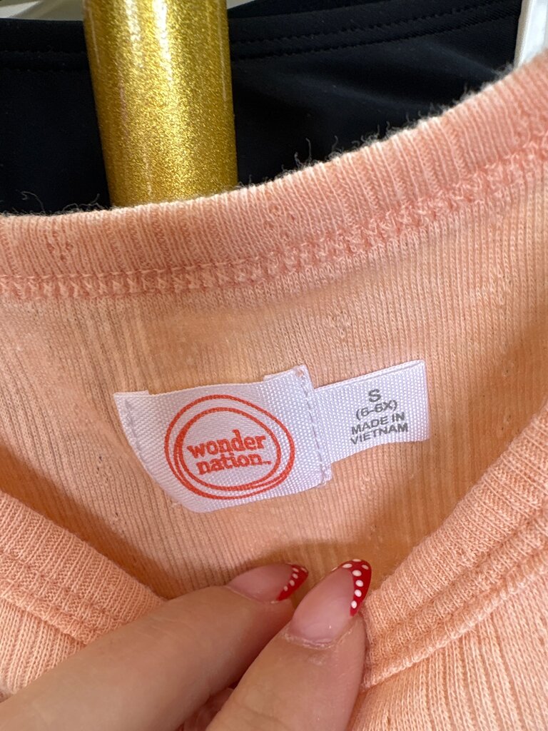 Wonder Nation Girls' Button-Up Short Sleeve Top