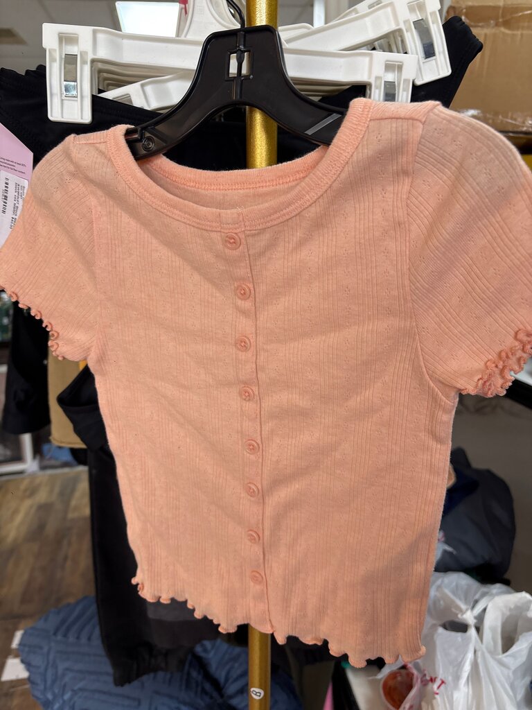 Wonder Nation Girls' Button-Up Short Sleeve Top