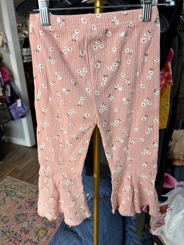 Floral Patterned Pink Leggings