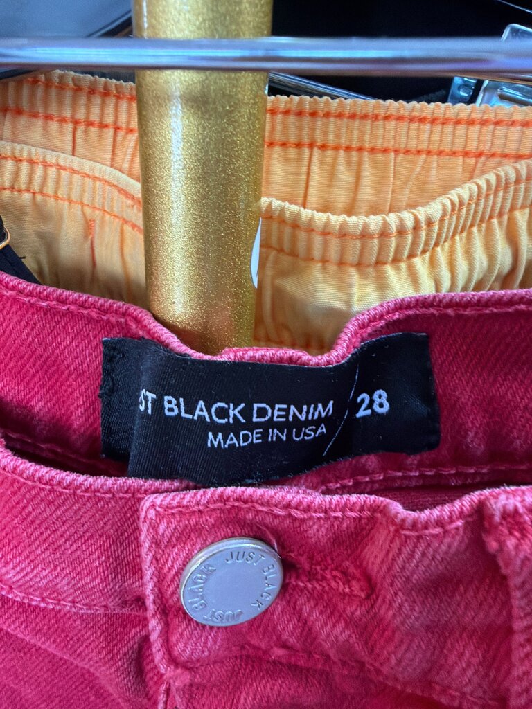 Just Black Denim Red Pants