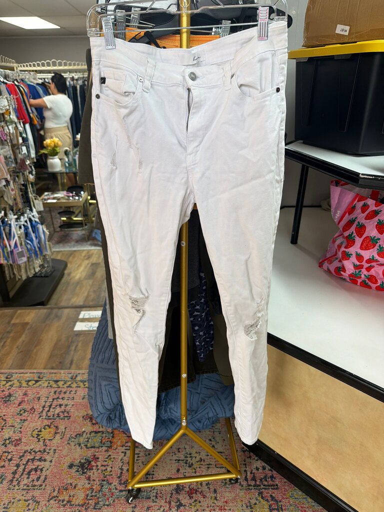 Kaitlyn Women's White Ripped Skinny Jeans