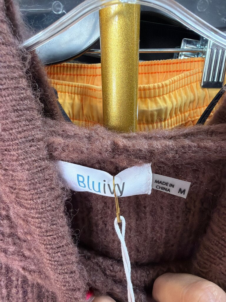 Bluivy Brown Knit Hoodie