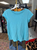 Women's Light Blue Short Sleeve Top