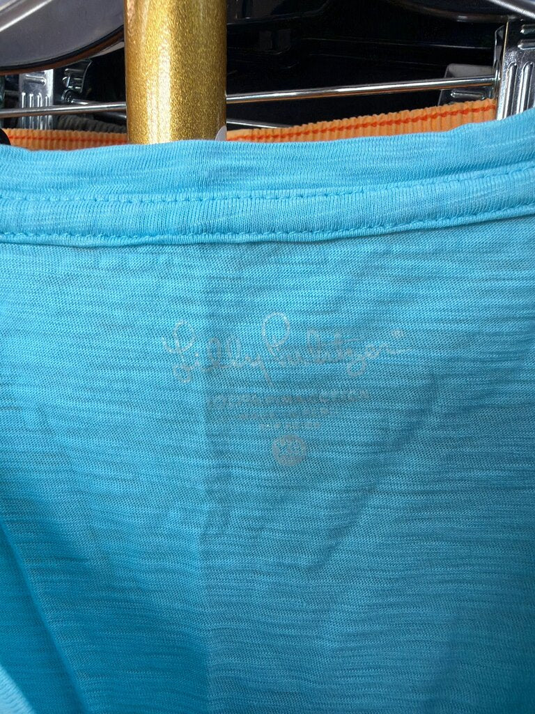 Women's Light Blue Short Sleeve Top