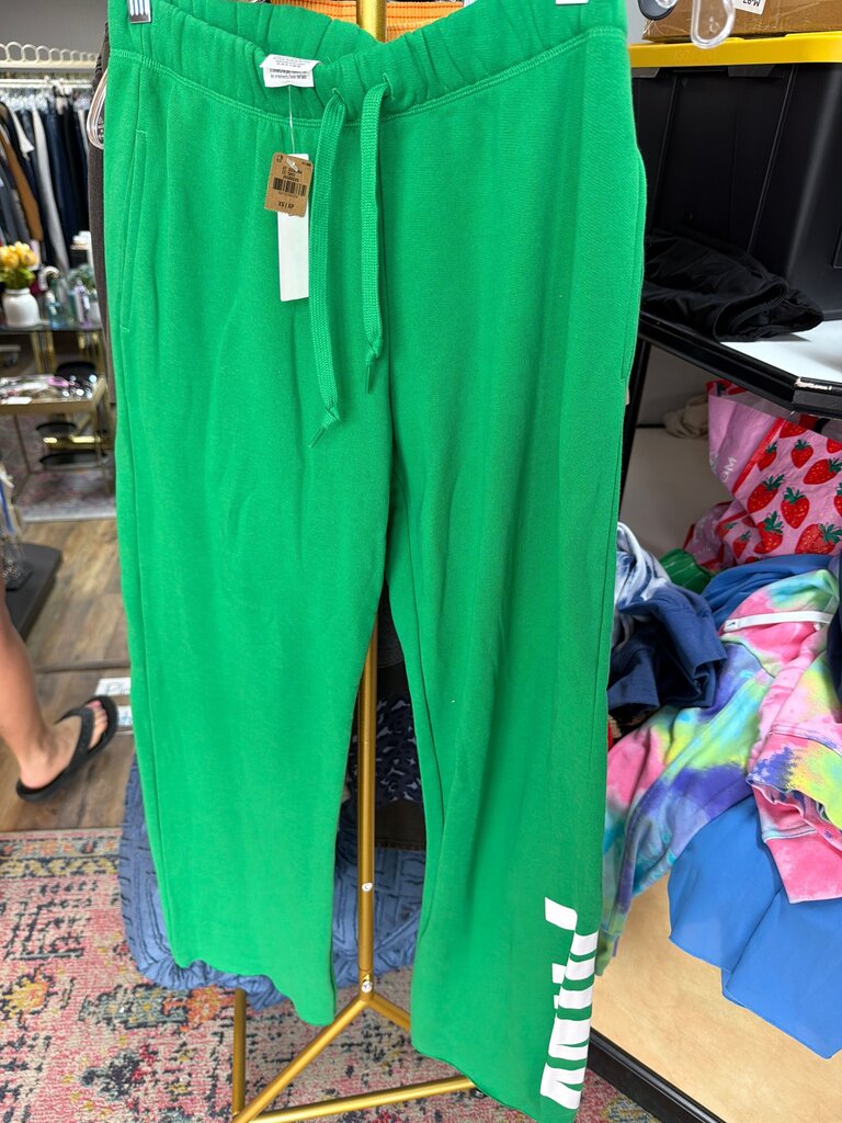 Green Sweatpants with PUMA Logo