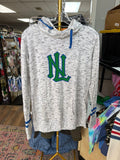J. America Gray Hoodie with Green and Blue NL Design