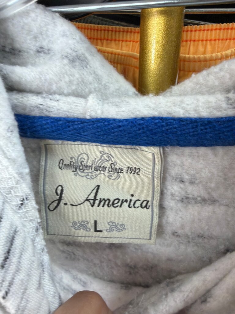 J. America Gray Hoodie with Green and Blue NL Design