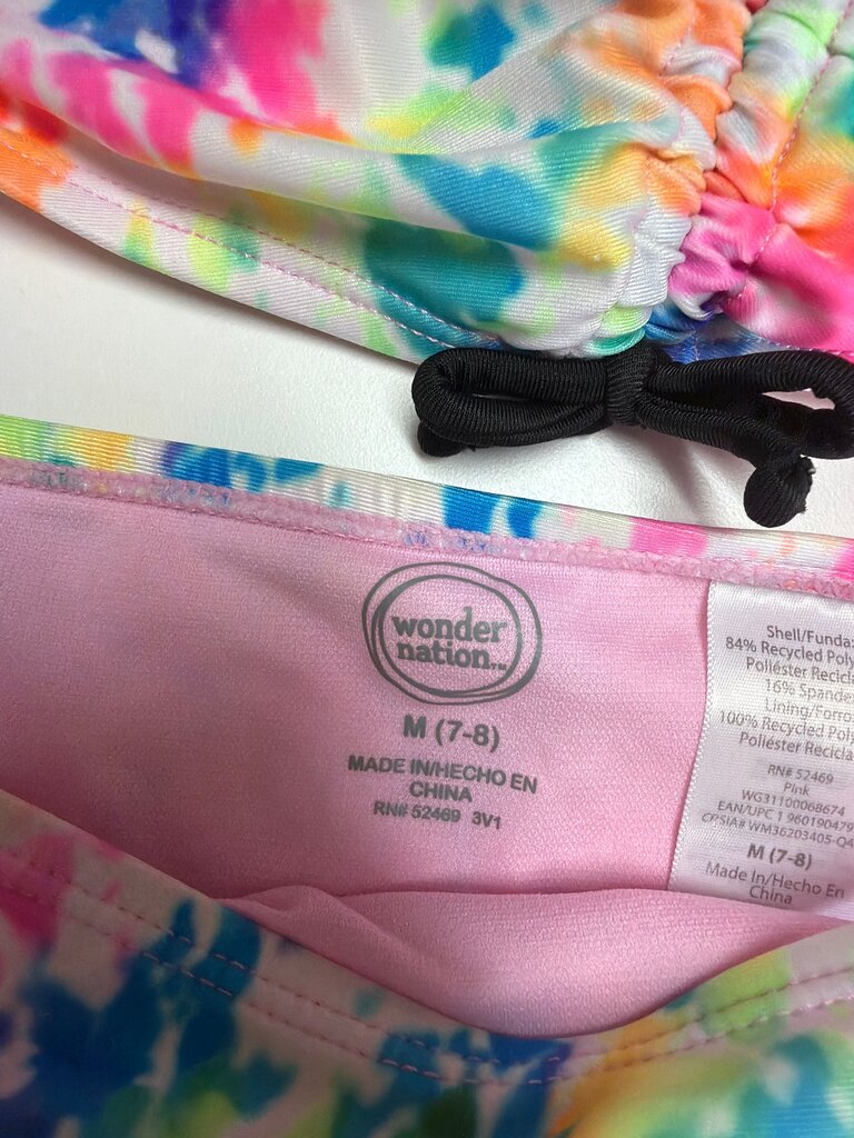 Wonder Nation Girls' Tie-Dye Two-Piece Swimsuit