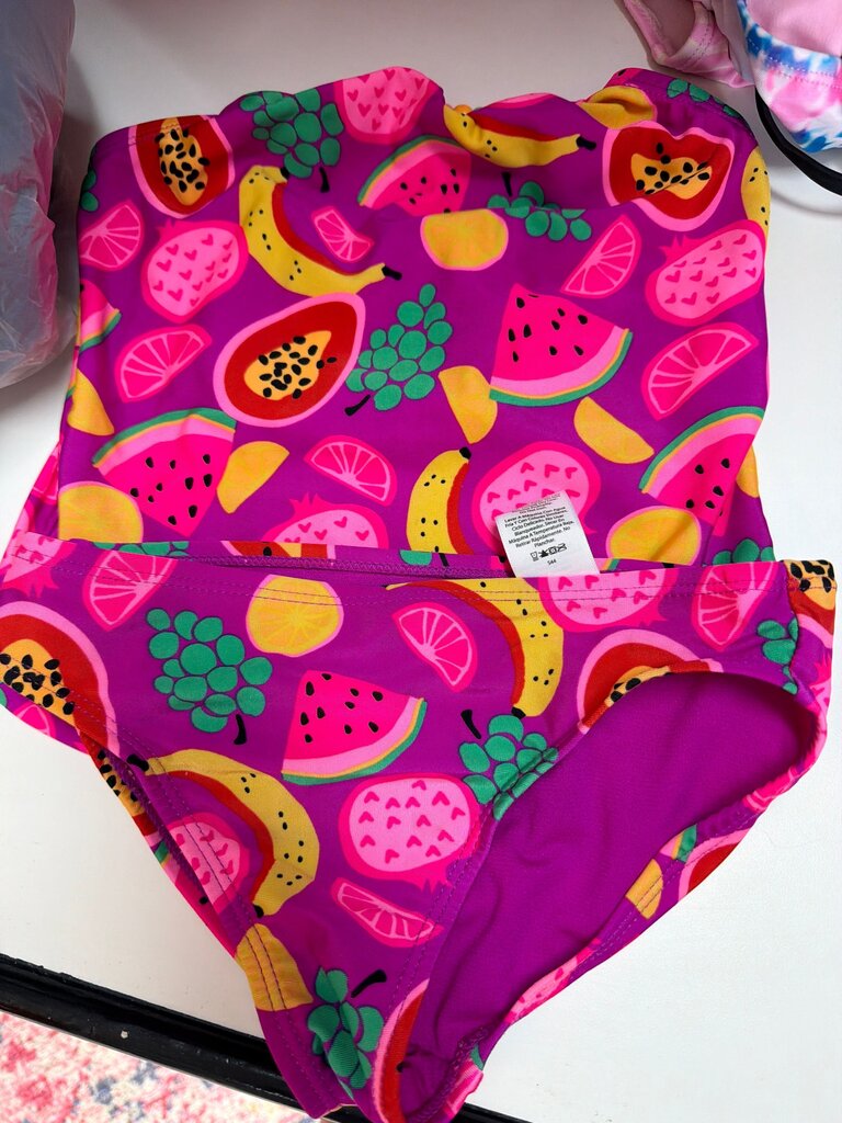 Girls Fruit Print Swimsuit