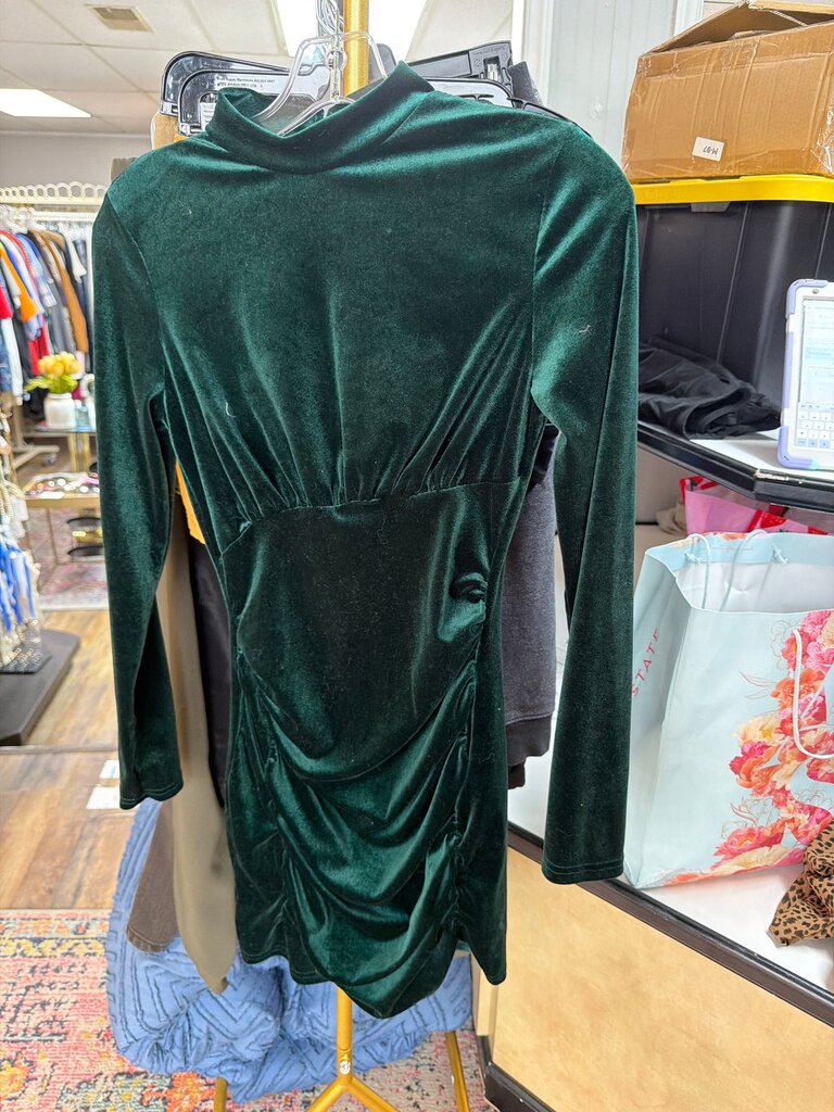 Green Velvet Dress