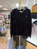 Juicy Couture Black Velvet Long Sleeve Shirt