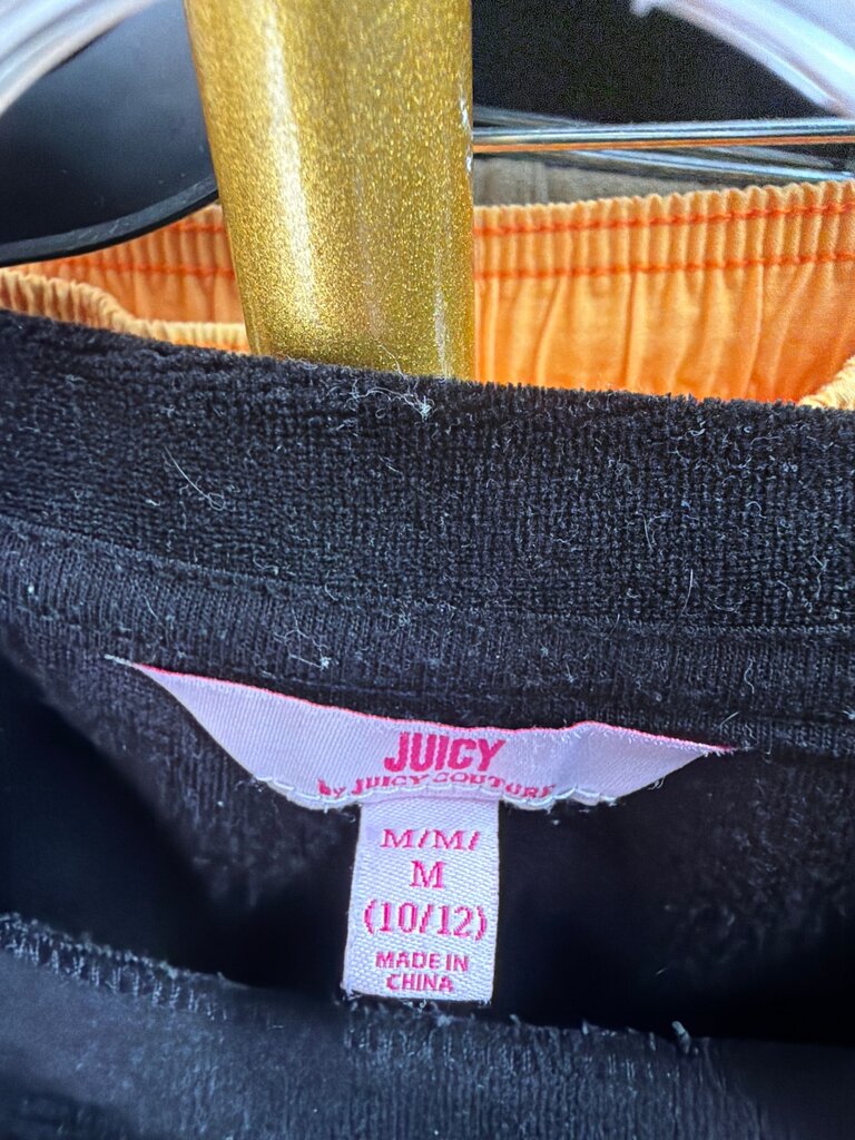 Juicy Couture Black Velvet Long Sleeve Shirt
