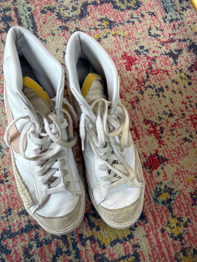 Used White High-Top Sneakers