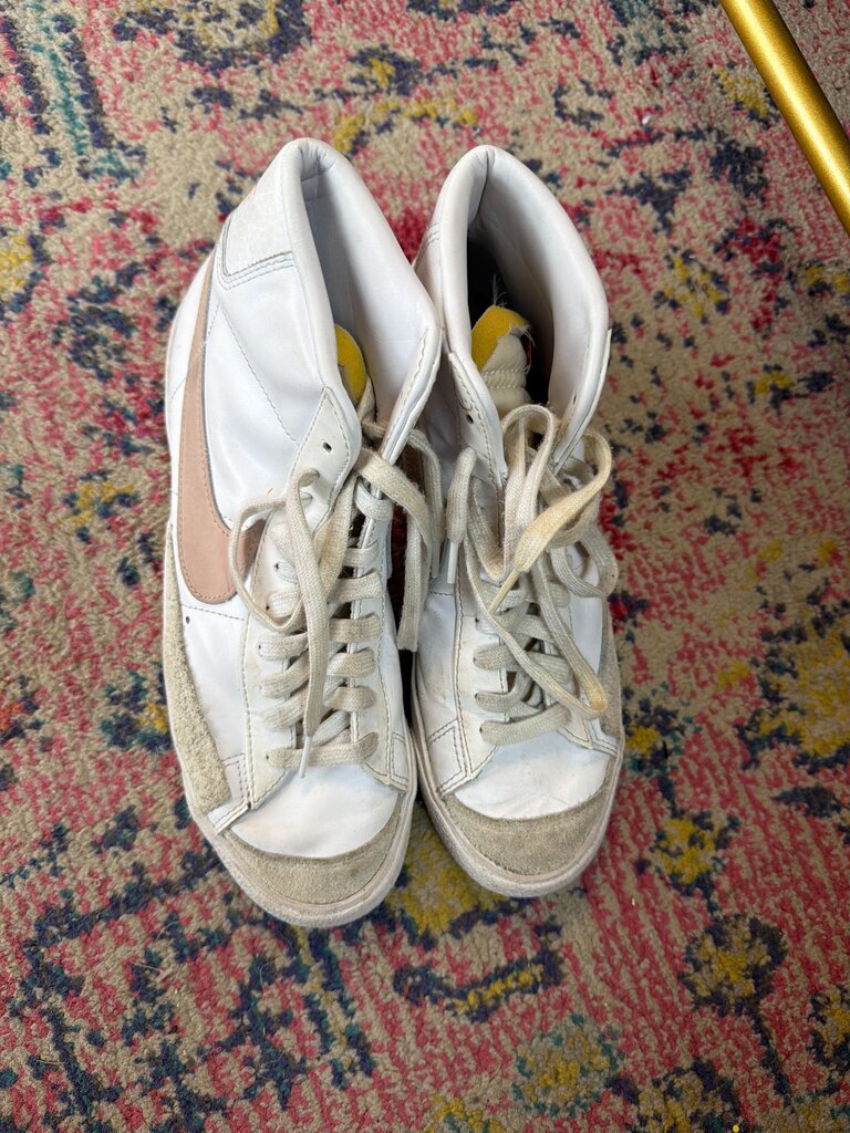 Used White High-Top Sneakers