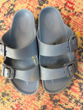 Blue Adjustable Strap Sandals