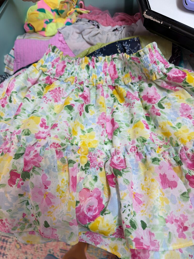 Floral Print Girls Skirt