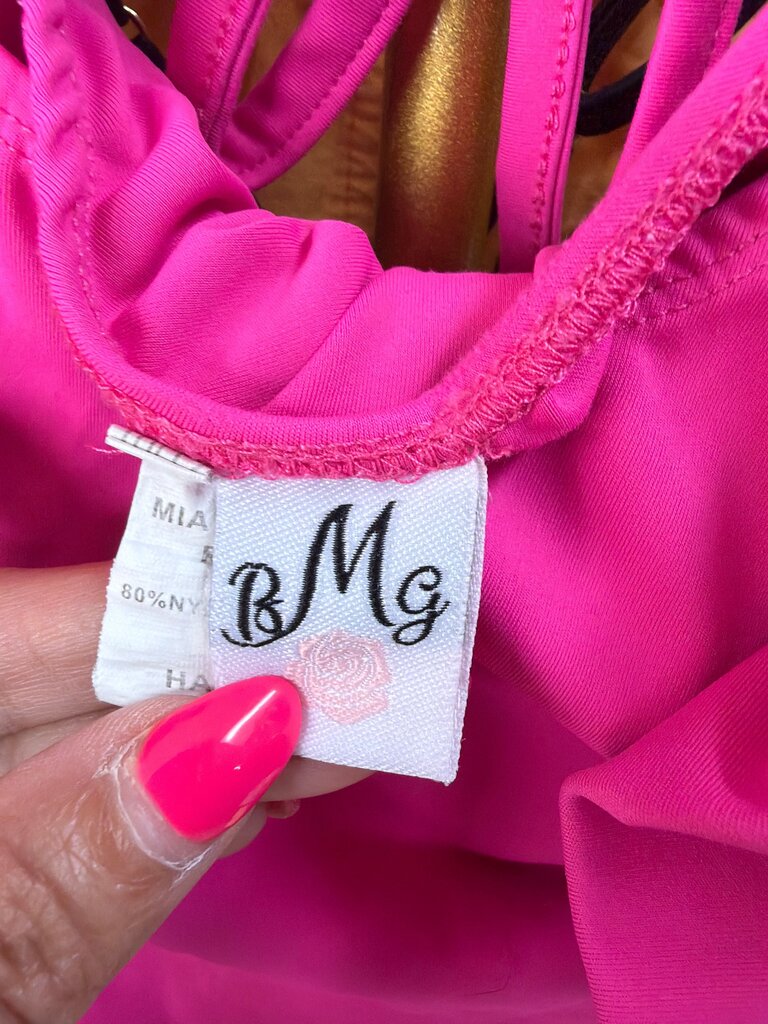 BMG Pink Ruffle One-Piece Swimsuit