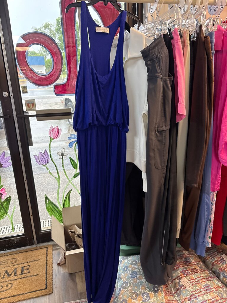 Sleeveless Blue Maxi Dress