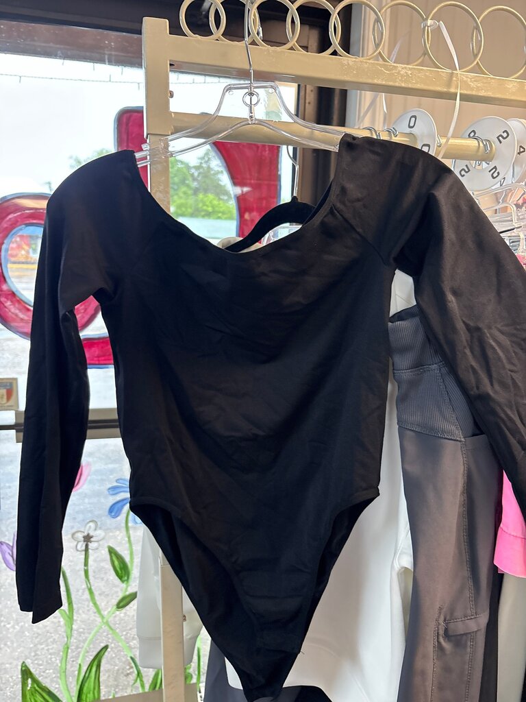 Spirit Long Sleeve Black Bodysuit
