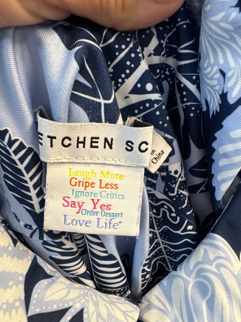 Navy Floral Print Dress