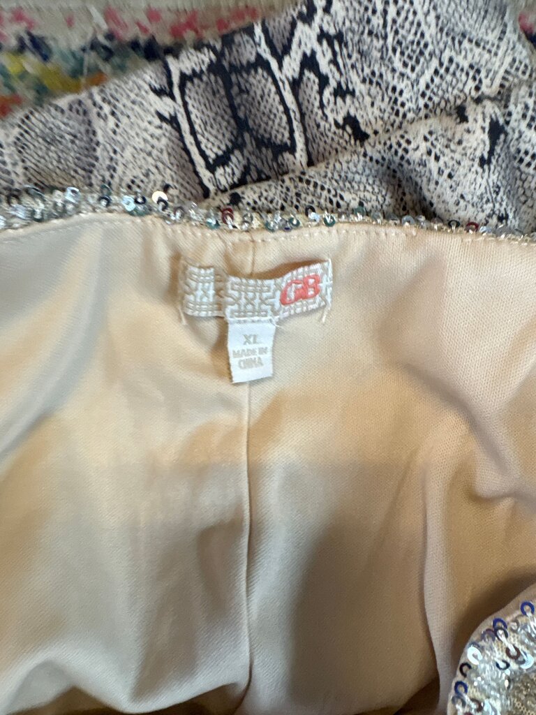 Sequined Black and Silver Top