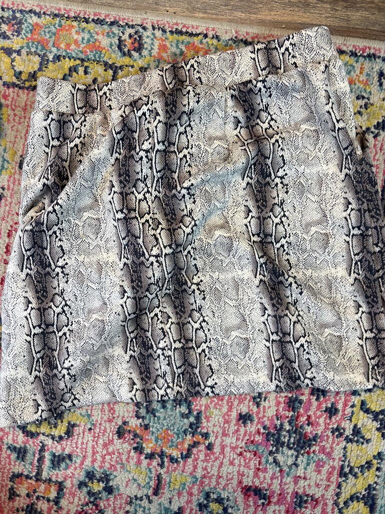 Snake Print Skirt