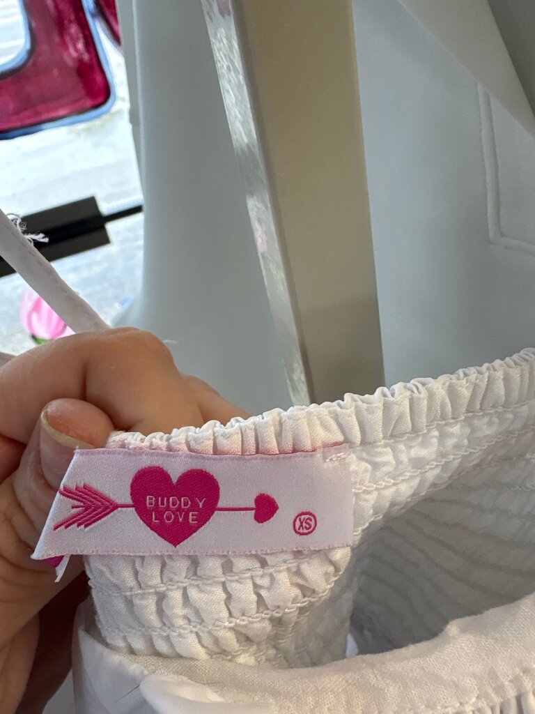 Buddy Love White Ruffle Crop Top
