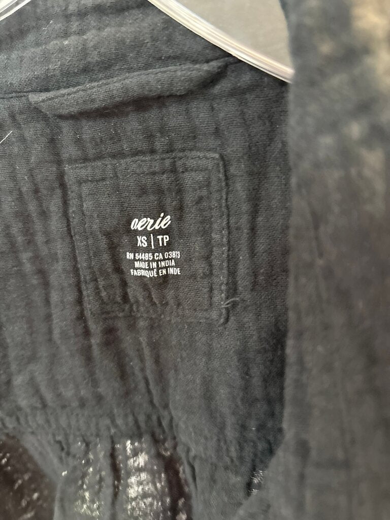 Aerie Black Button-Up Shirt