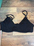 Xhiliration Black Smocked Bralette