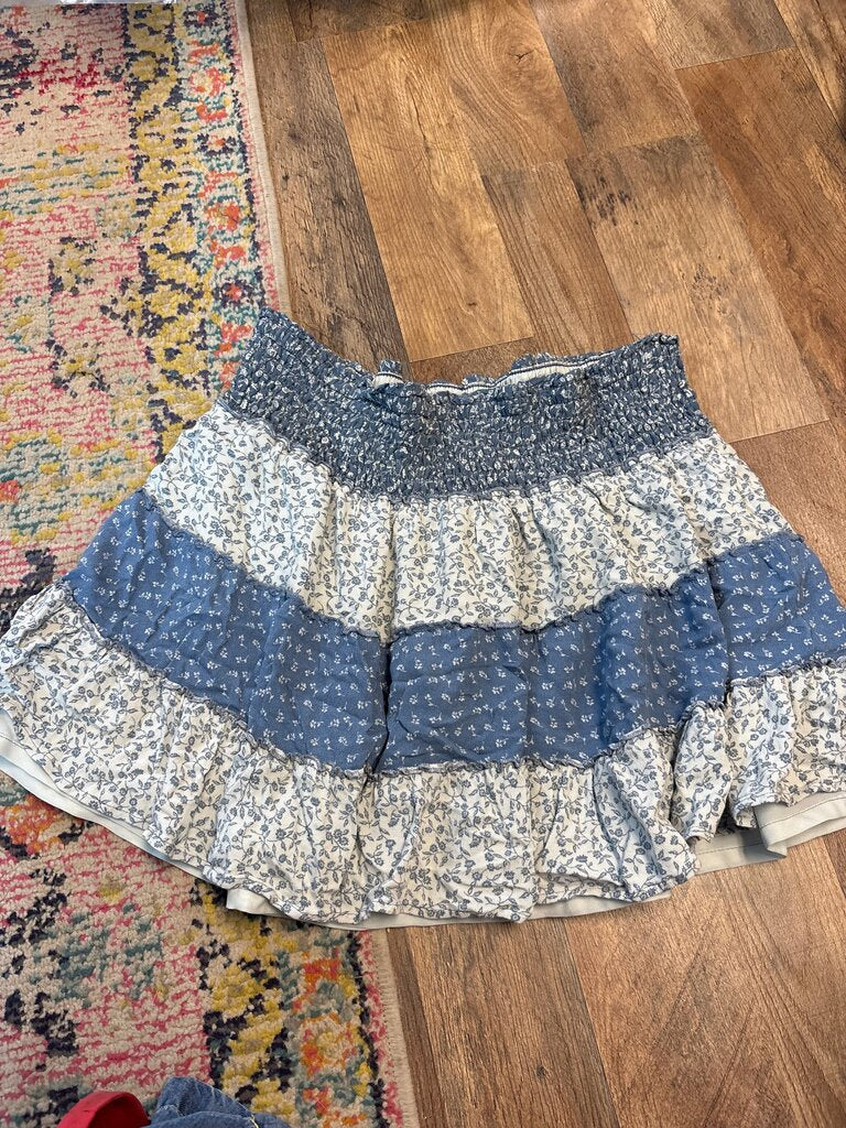 American Eagle Women's Blue Floral Print Skirt