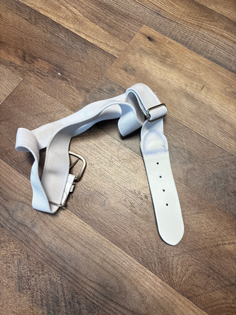 Adjustable White Strap Belt