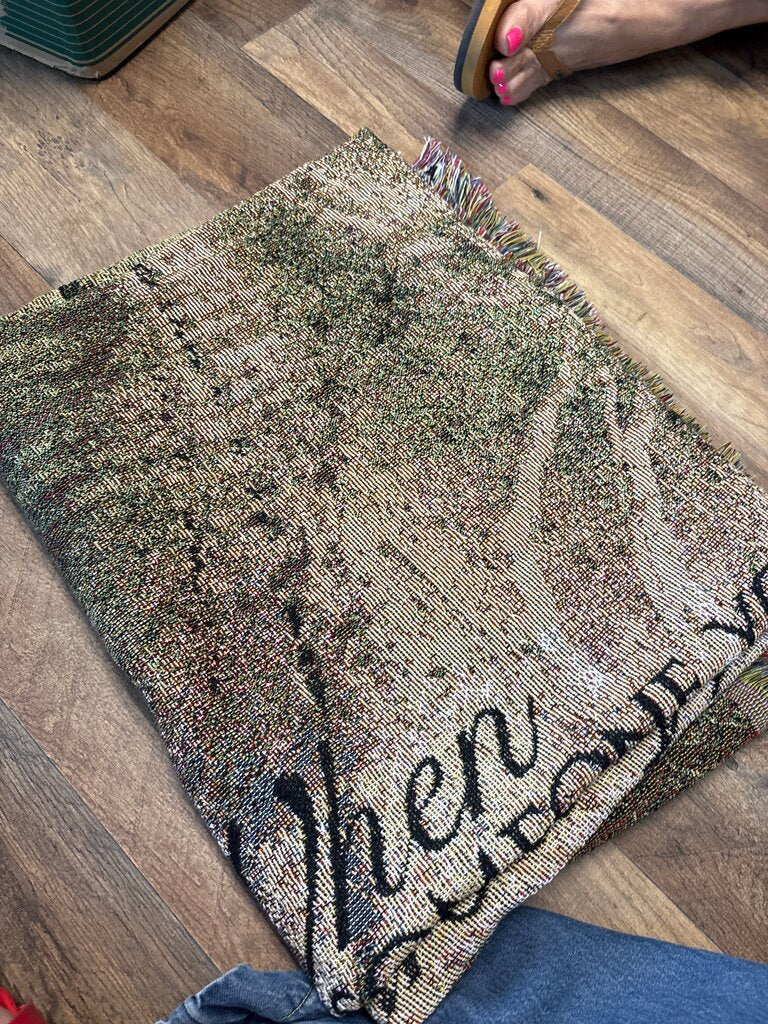 Woven Tapestry Throw Blanket