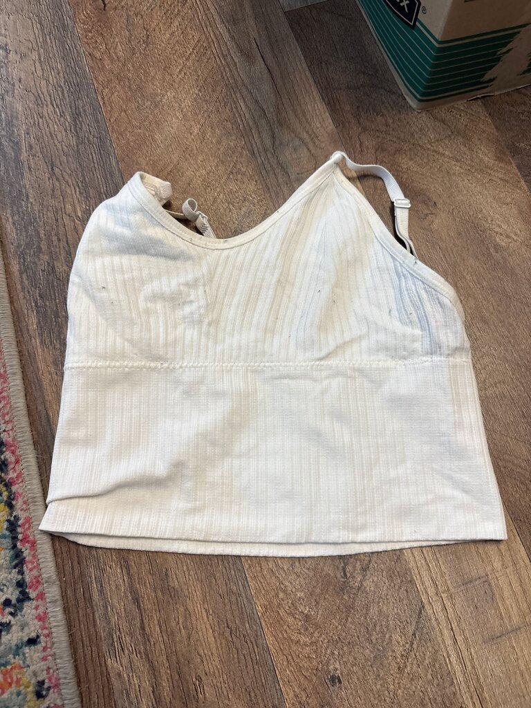 SHEIN White Ribbed Crop Top